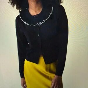 Doen Grazia Merino Wool Cardigan in Navy Blue Size XS NWT